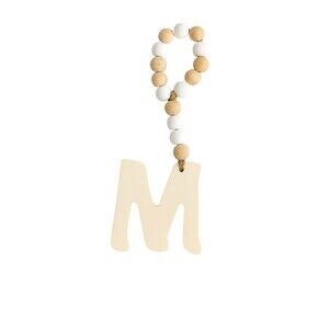 Perfect Harvest Wall Hanging Beads Monogram Letter "M" Thanksgiving Fall Autumn